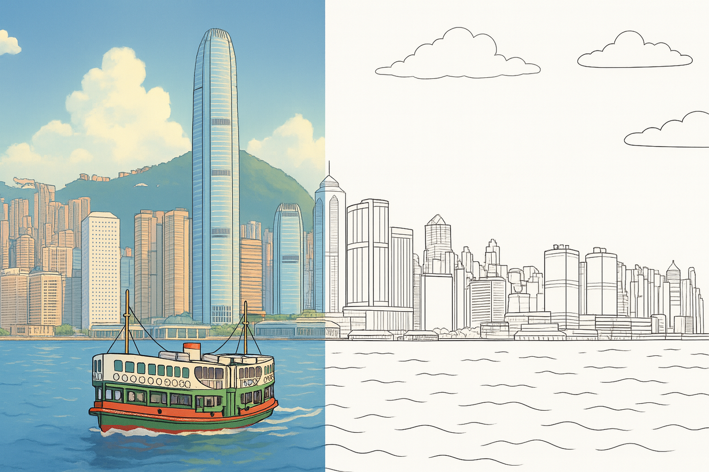 📚 香港地標填色冊|Color Hong Kong